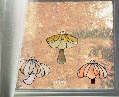 A picture of the Elegant Mushroom Stained Glass Patterns, Pack of 3 from GlassyRock Arts. 