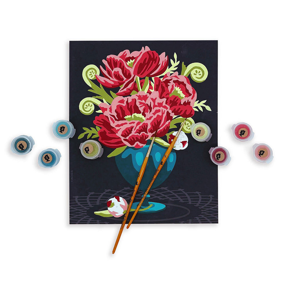 Peonies in Vase | 8x10 paint-by-number kit - Paint-by-Number Kit from Elle Crée