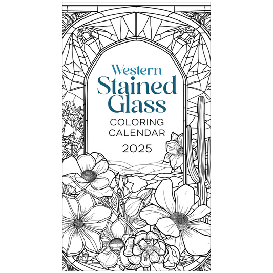 2025 Wall Calendar, Coloring Book Calendar - Stained Glass Coloring Calendar, Western Style