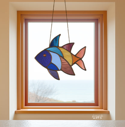 Fancy Fish Stained Glass Pattern and PNG