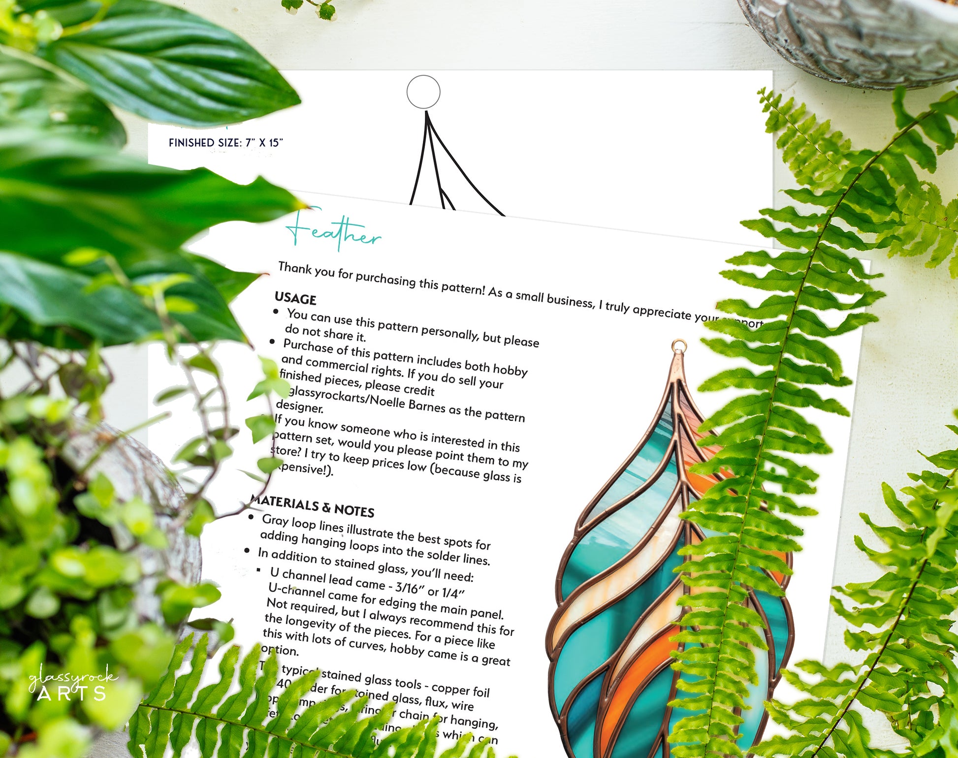 Feather Stained Glass Patterns - GlassyRock Arts feather-stained-glass-patterns-glassyrock-arts