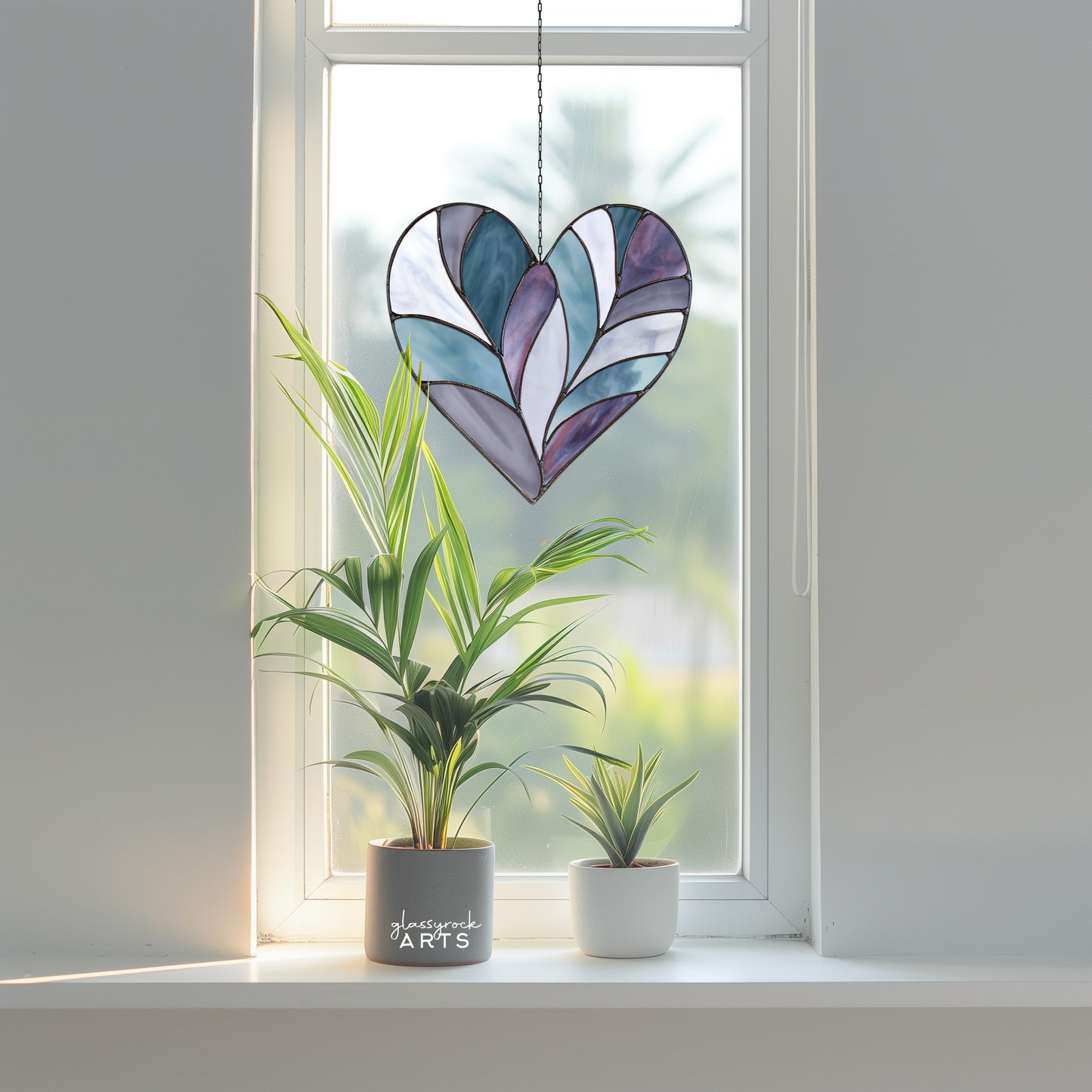 Feather Heart Stained Glass Pattern