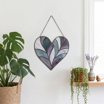 Feather Heart Stained Glass Pattern