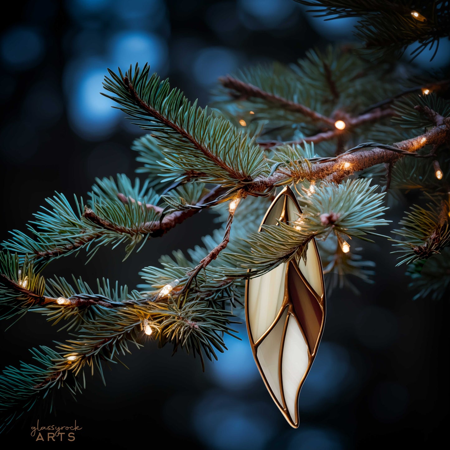 Stained Glass Feathers Christmas Ornaments Pattern Pack