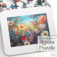 Stained Glass Flowers Jigsaw Puzzle - Rainbow