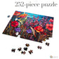 Stained Glass Flowers Jigsaw Puzzle - Burgundy