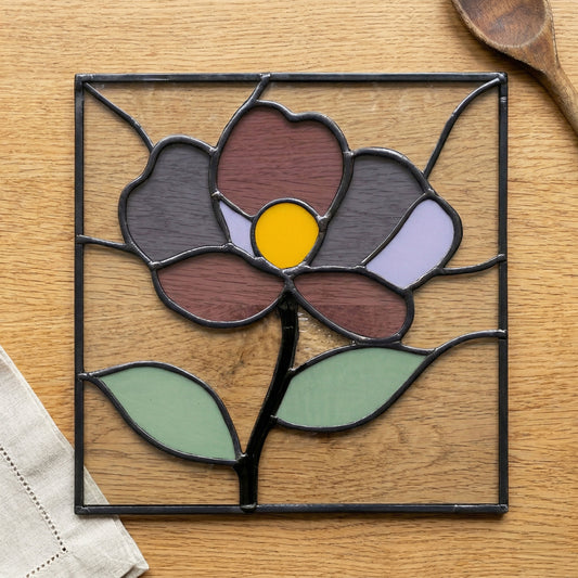 Simple Flower Stained Glass Pattern