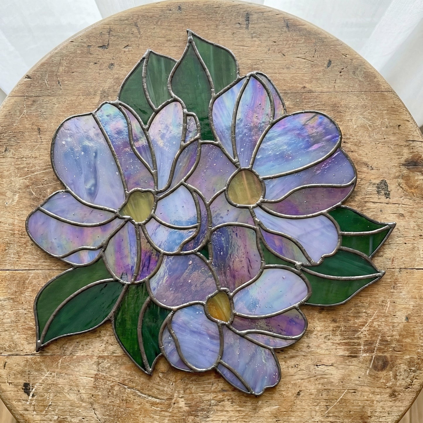 Bundle of Flowers Stained Glass Pattern PDF & PNG