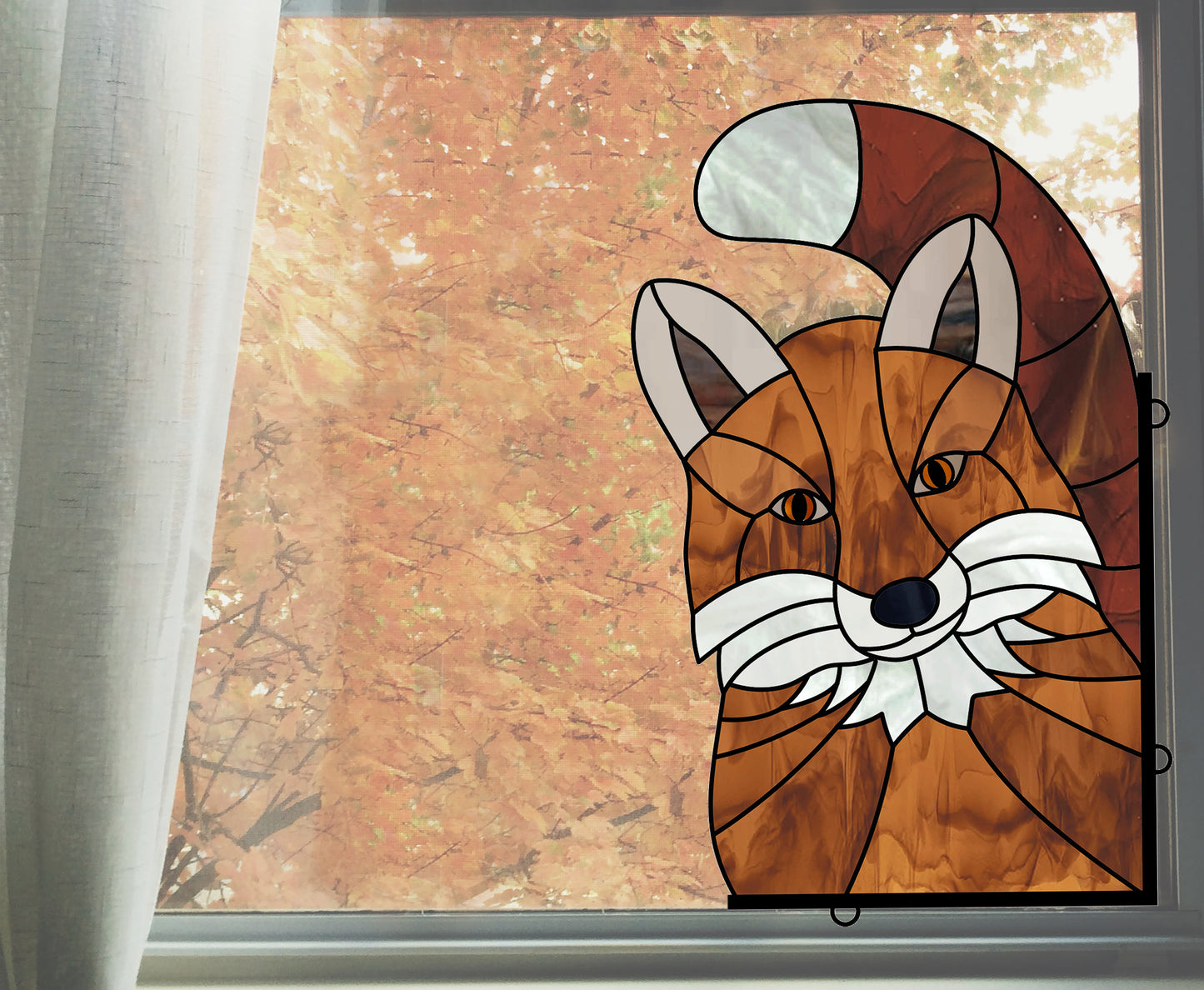 Fox Buddy Stained Glass Pattern