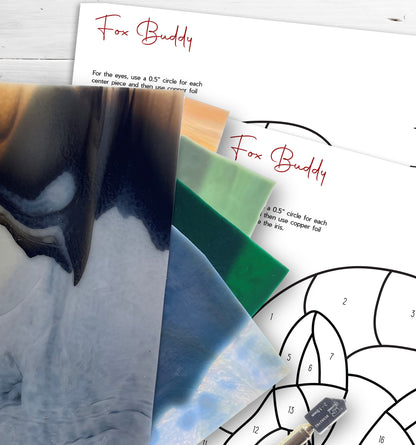 Fox Buddy Stained Glass Pattern