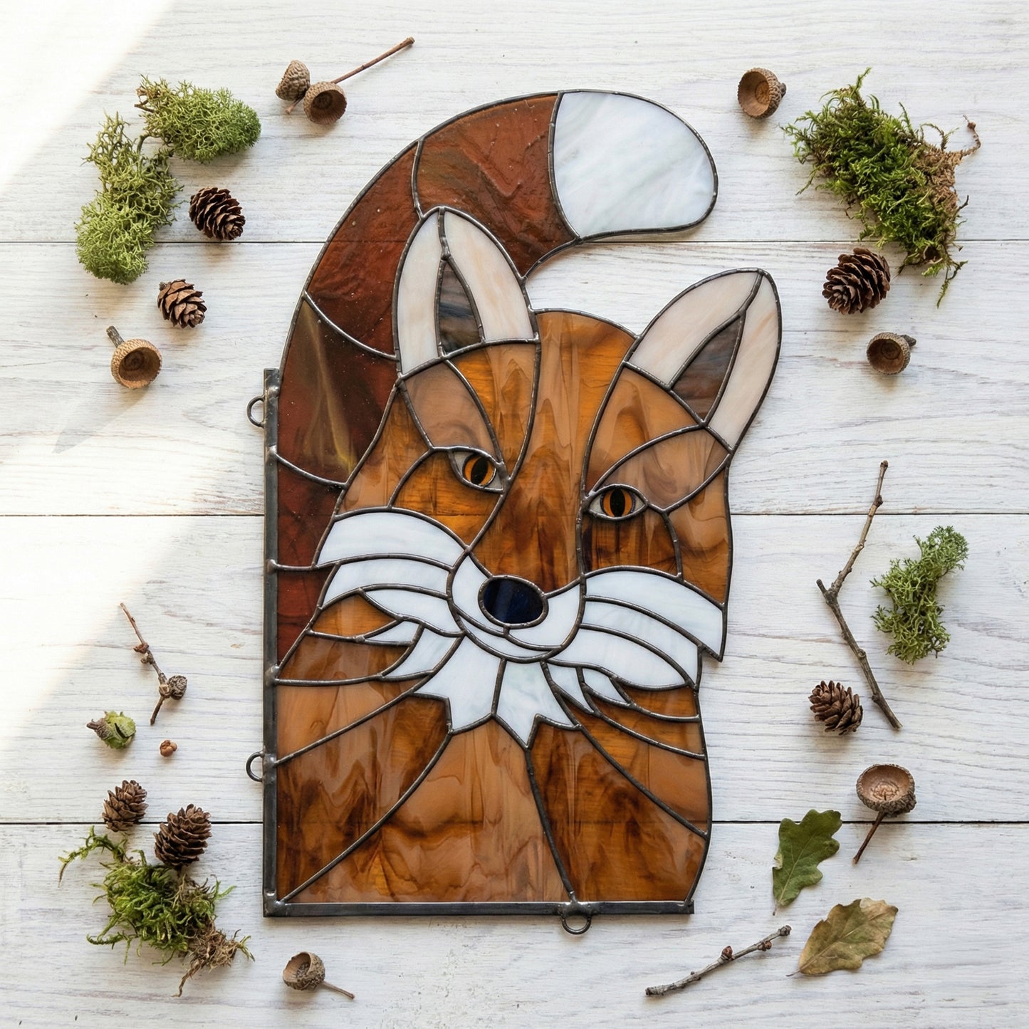 Fox Buddy Stained Glass Pattern