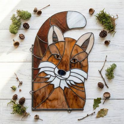 Fox Buddy Stained Glass Pattern