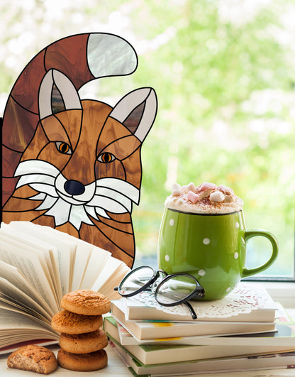 Fox Buddy Stained Glass Pattern