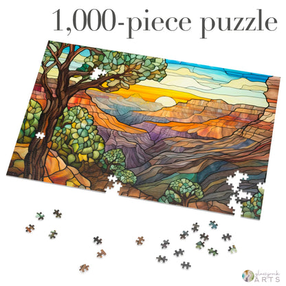 A picture of the Grand Canyon National Park Stained Glass Jigsaw Puzzle from GlassyRock Arts. 