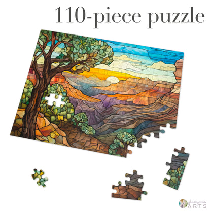 A picture of the Grand Canyon National Park Stained Glass Jigsaw Puzzle from GlassyRock Arts. 