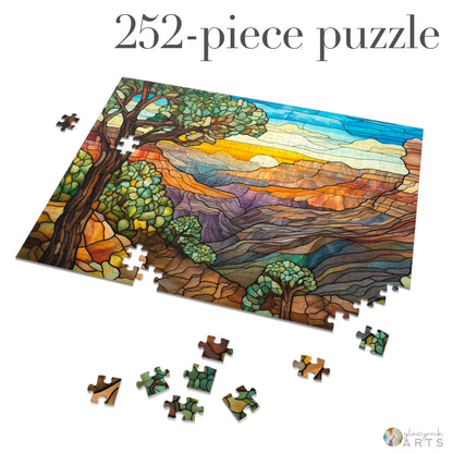 A picture of the Grand Canyon National Park Stained Glass Jigsaw Puzzle from GlassyRock Arts. 