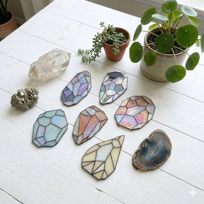 Easy Stained Glass Gems Patterns, 6-Pack