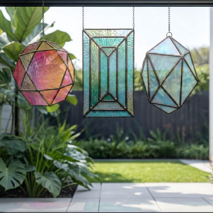 Faceted Gems Stained Glass Patterns 3-Pack PDF, PNG, SVG