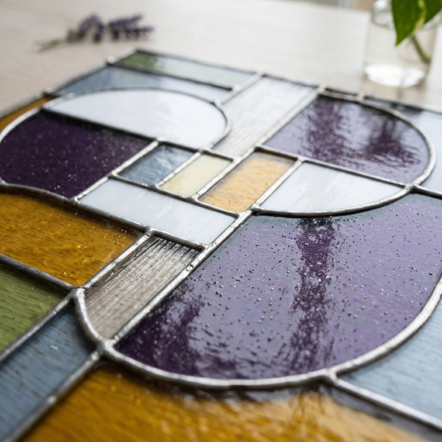 Square Geometric Stained Glass Pattern