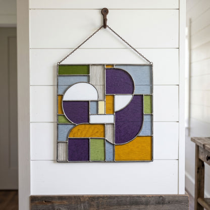 Square Geometric Stained Glass Pattern