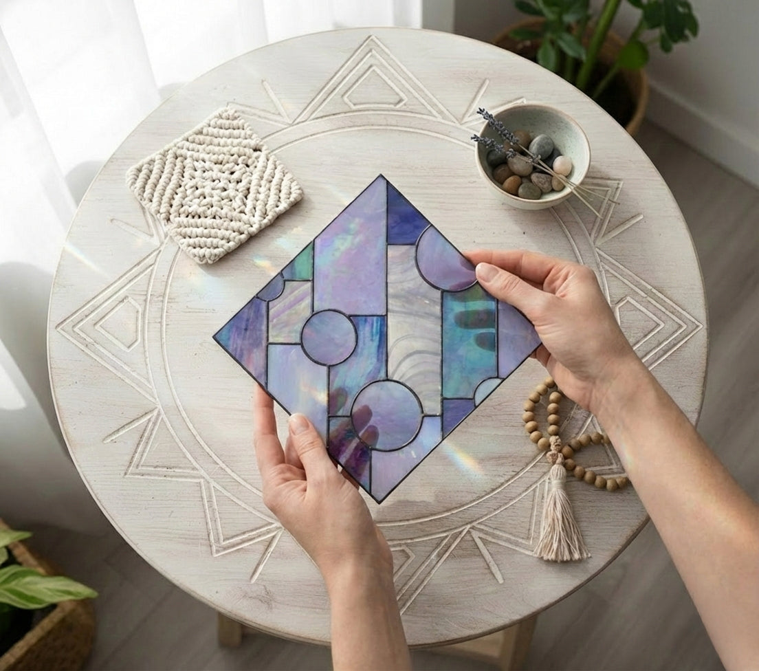 Geometric Diamond Beginner Stained Glass Pattern