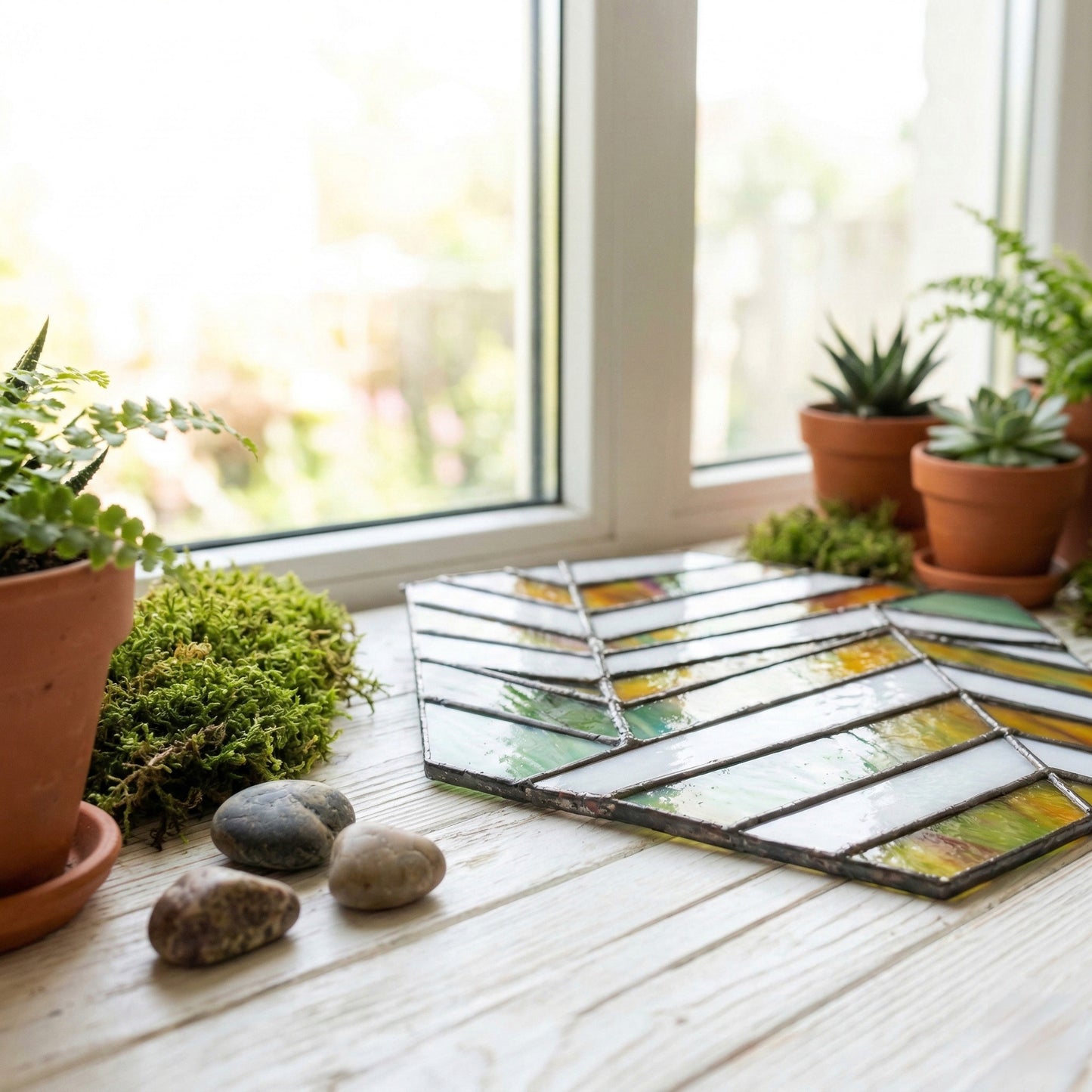 Hexagon Beginner Stained Glass Pattern