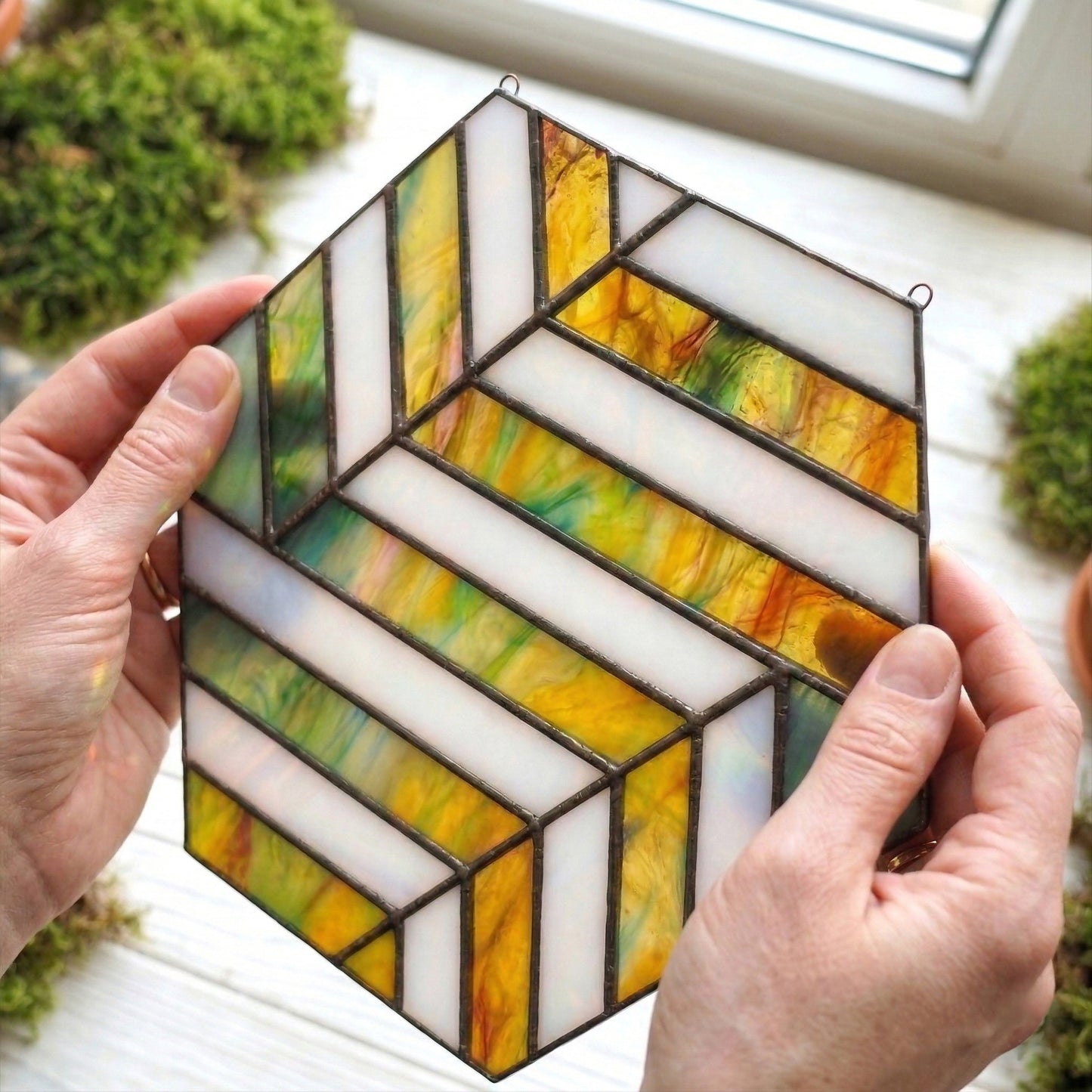 Hexagon Beginner Stained Glass Pattern