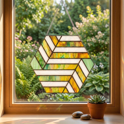 Hexagon Beginner Stained Glass Pattern