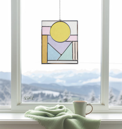 A picture of the Stained Glass Sunrise Pattern for Beginners from GlassyRock Arts. 