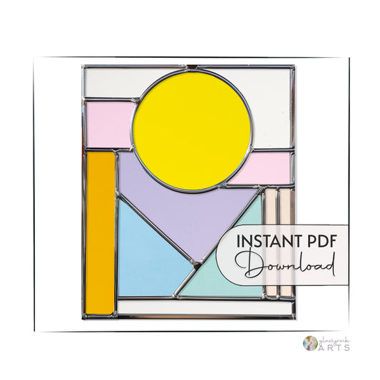 Stained Glass Sunrise Pattern for Beginners