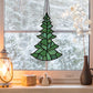 Geometric Christmas Tree Stained Glass Pattern