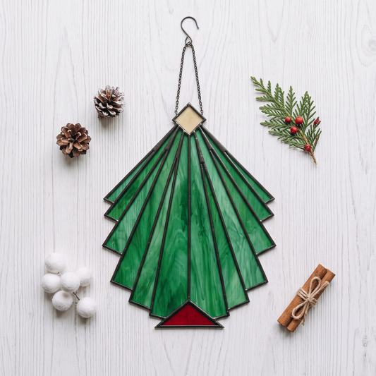 Beginner Christmas Tree Stained Glass Pattern