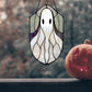 Boho Ghost Halloween Stained Glass Pattern