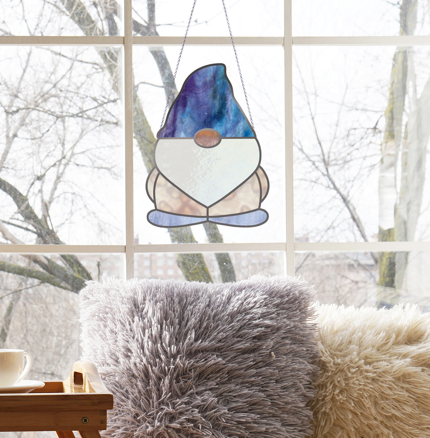 Gnome Stained Glass Pattern - Crafting Patterns & Molds, from GlassyRock Arts