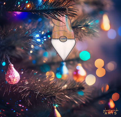 Gnome Stained Glass Christmas Ornament Patterns - Crafting Patterns & Molds, from GlassyRock Arts