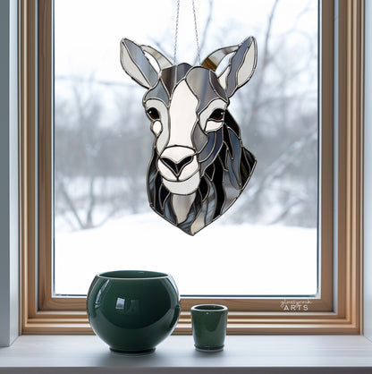 A picture of the Goat Stained Glass Pattern from GlassyRock Arts. 