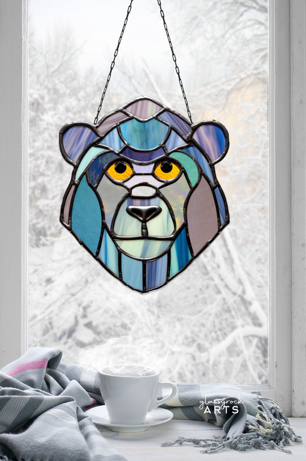 A picture of the Gorilla Stained Glass Pattern from GlassyRock Arts. 