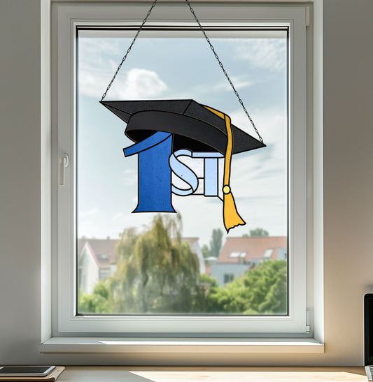 1st Graduate Cap Stained Glass Pattern