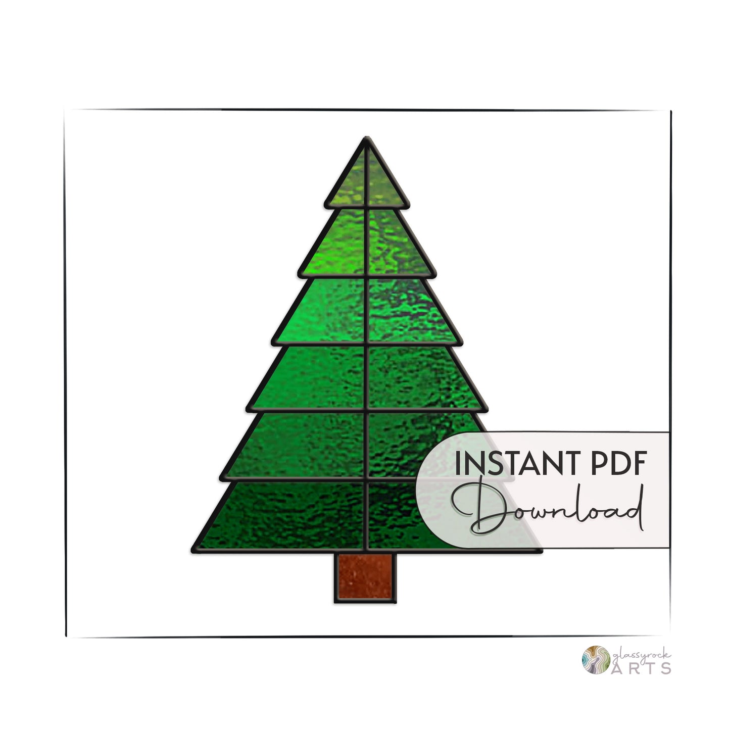 Beginner Christmas Tree Stained Glass Pattern