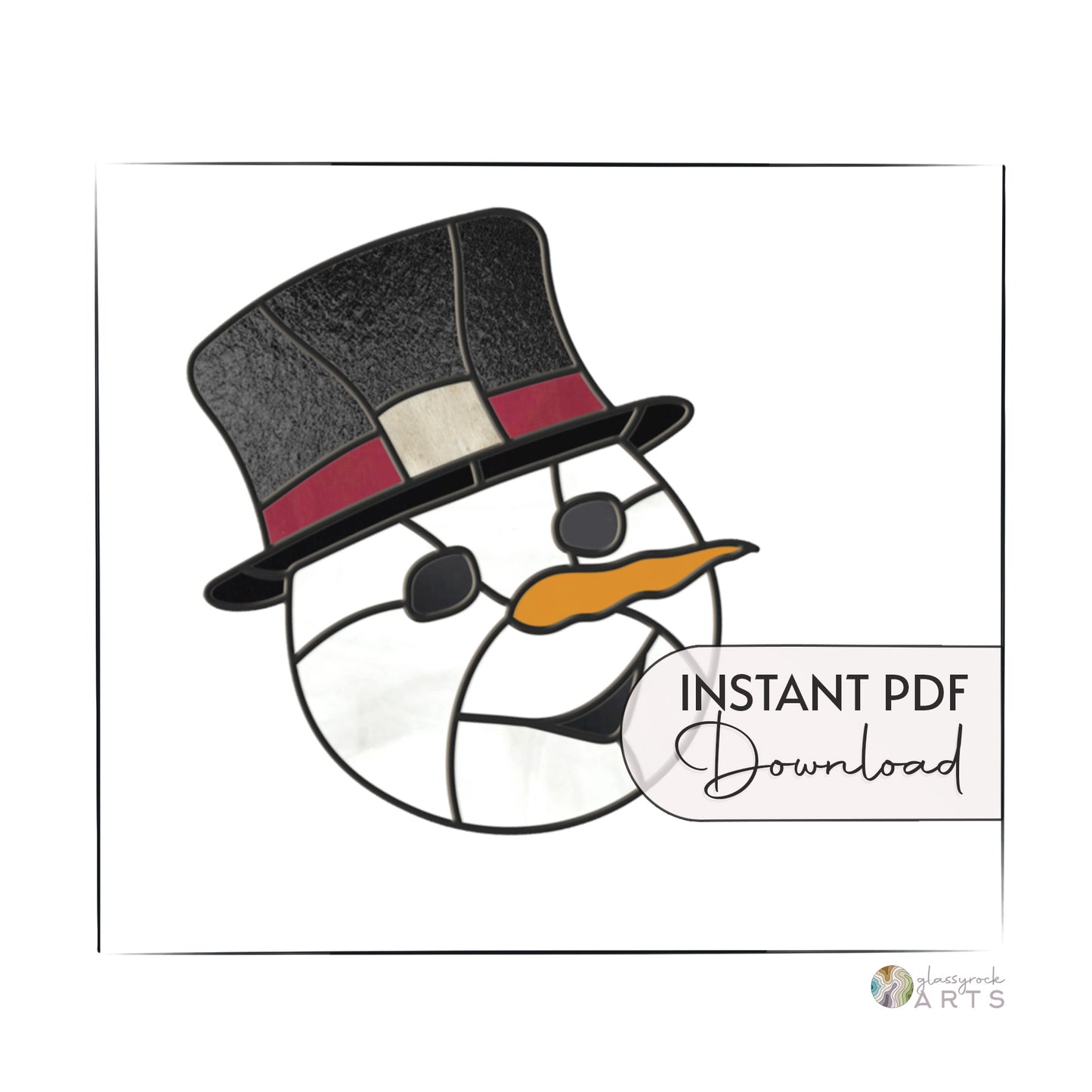 Snowman Stained Glass Pattern