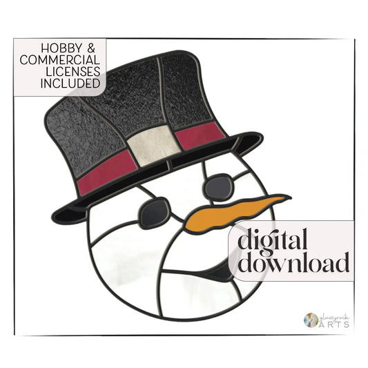 Snowman Stained Glass Pattern