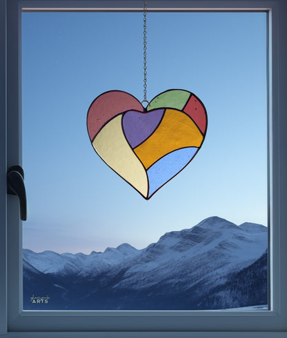 A picture of the Sweet Heart Stained Glass Pattern from GlassyRock Arts. 