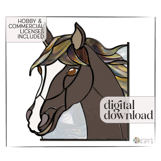 Horse Stained Glass Pattern