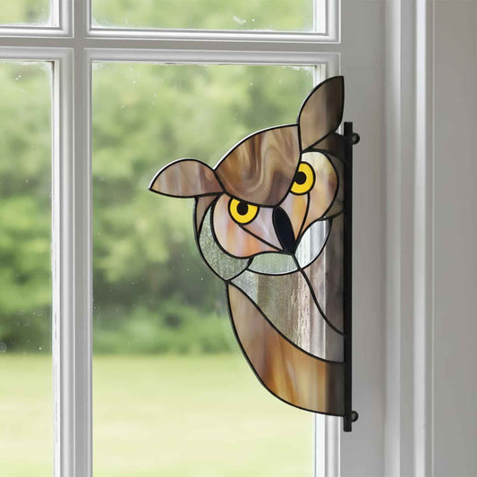 Horned Owl Buddy Stained Glass Pattern