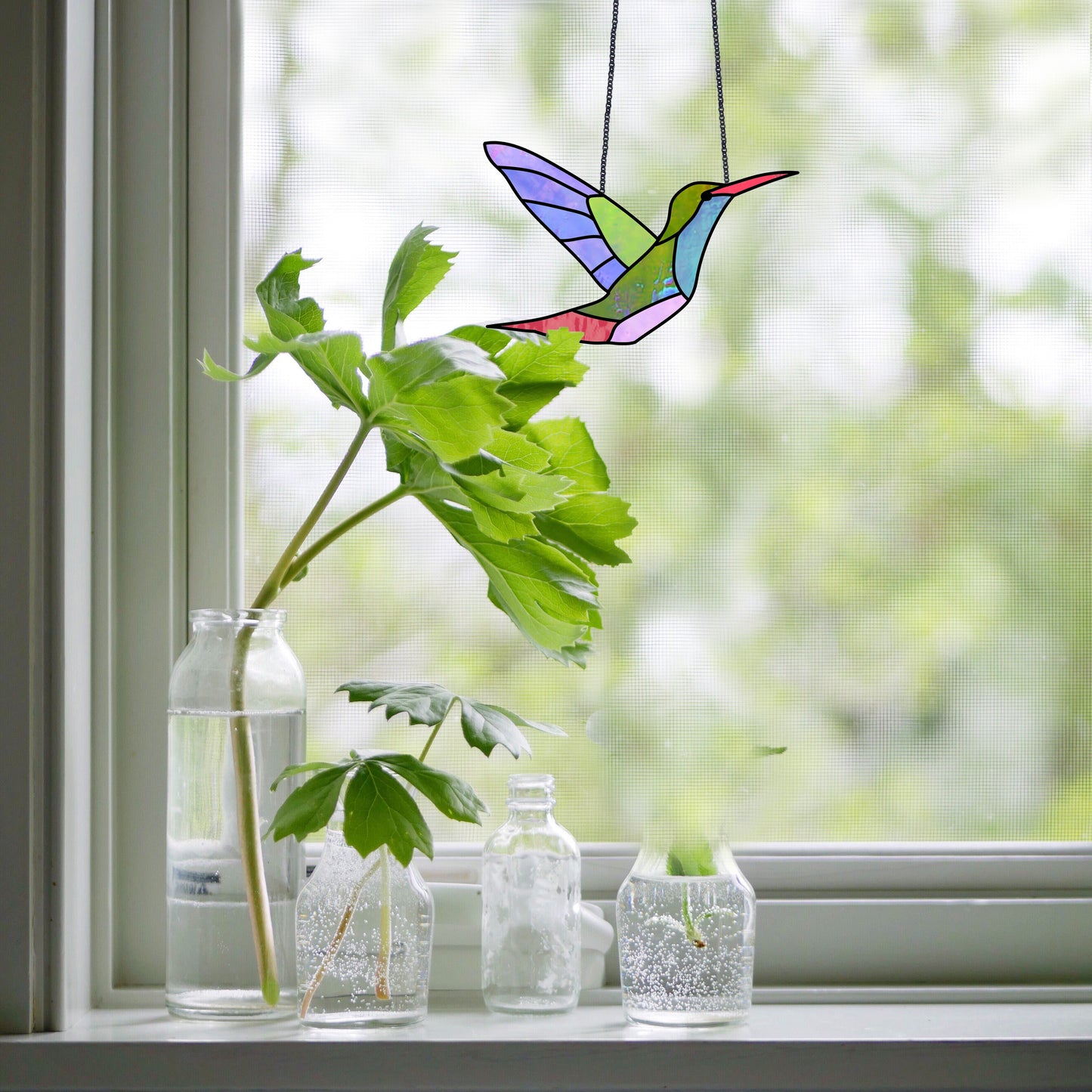 Hummingbird Stained Glass Pattern