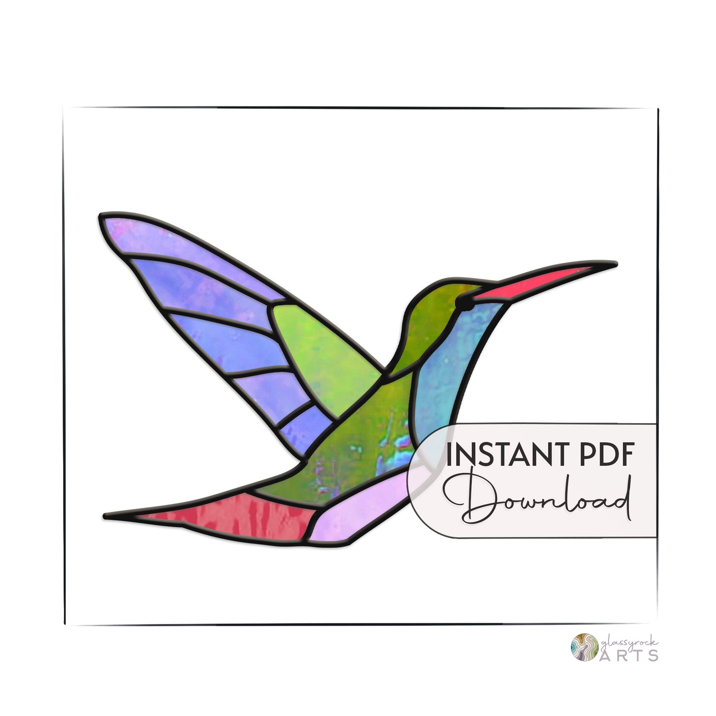 Hummingbird Stained Glass Pattern