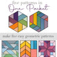 Beginner Geometric Stained Glass Pattern Pack of 5