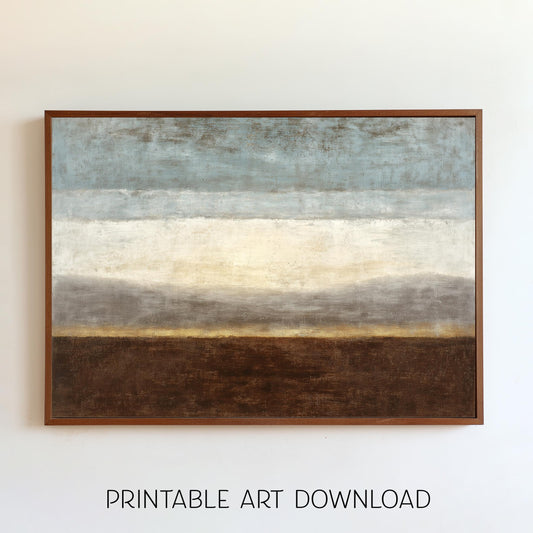 Printable Wabi Sabi Landscape Painting