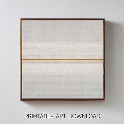 Printable Abstract Wabi Sabi Geometric Print, White & Gold