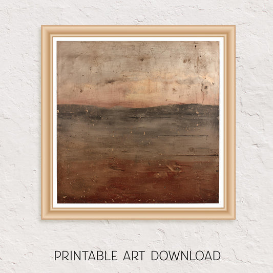 Printable Wabi Sabi Mountain Landscape Wall Art